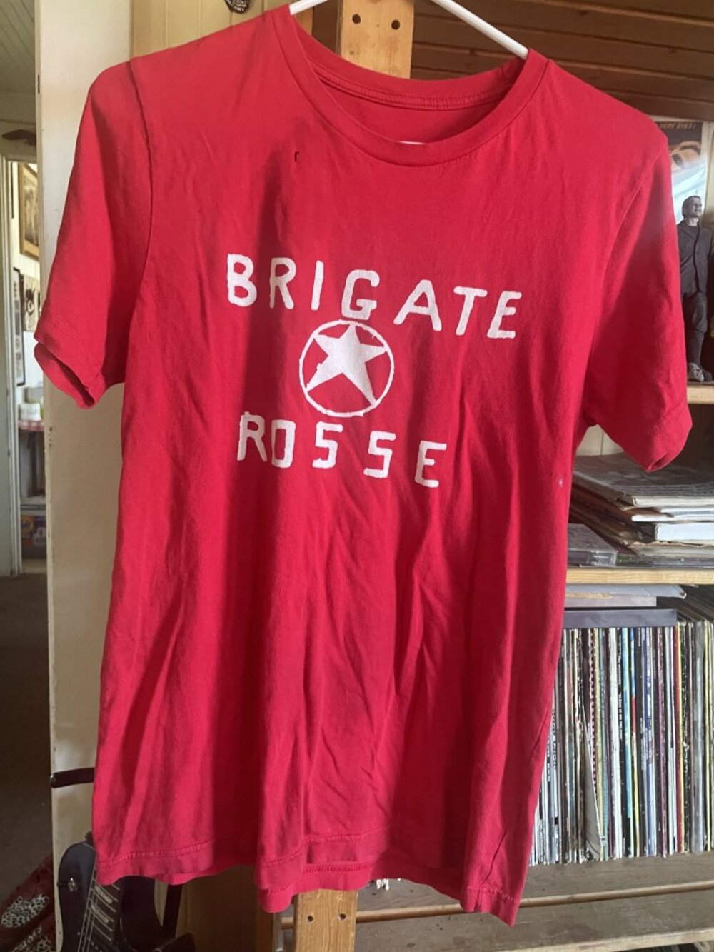 brigate rosse joe strummer stryle red medium man t-shirt